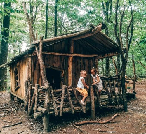 Terrains de jeux en Belgique Drongengoed cabane en bois dans la forêt - Mustela Belgium - 1