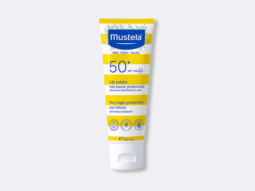 Lait solaire très haute protection SPF50+ - Mustela Belgium - 1