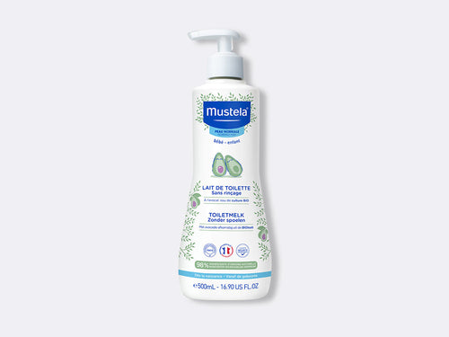 Lait de toilette bébé, sans rinçage, à l'avocat Bio - Mustela Belgium - 1