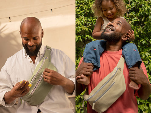 sac banane coton beige verte homme mustela - Mustela Belgium - 7